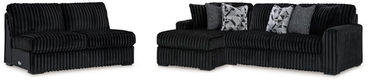 Midnight-Madness 3-Piece Sectional with Chaise