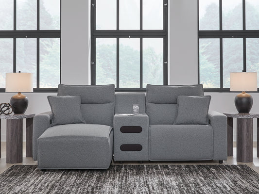 Modmax II 3-Piece Power Reclining Sectional with Chaise and Audio Console