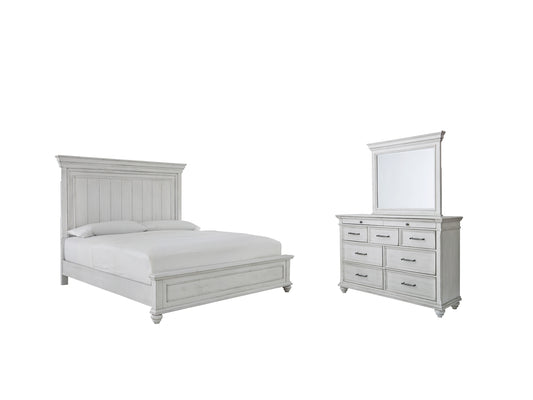 Kanwyn Queen Panel Bed, Dresser and Mirror