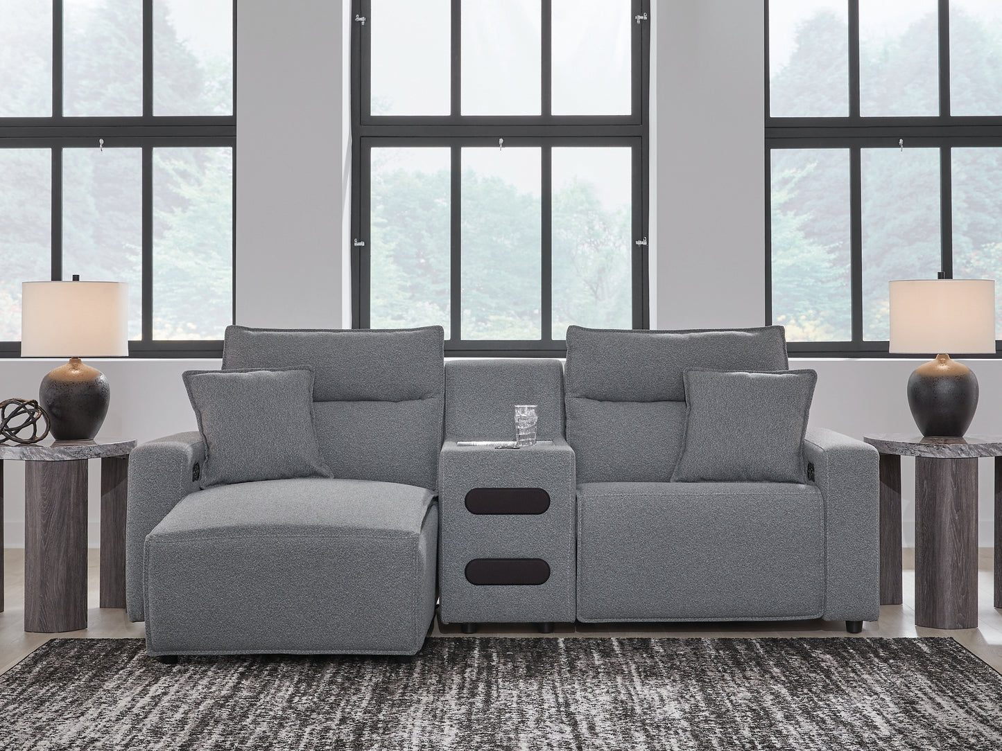Modmax II 3-Piece Power Reclining Sectional with Chaise and Audio Console