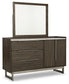 Arkenton Queen Panel Bed with Mirrored Dresser, Chest and Nightstand