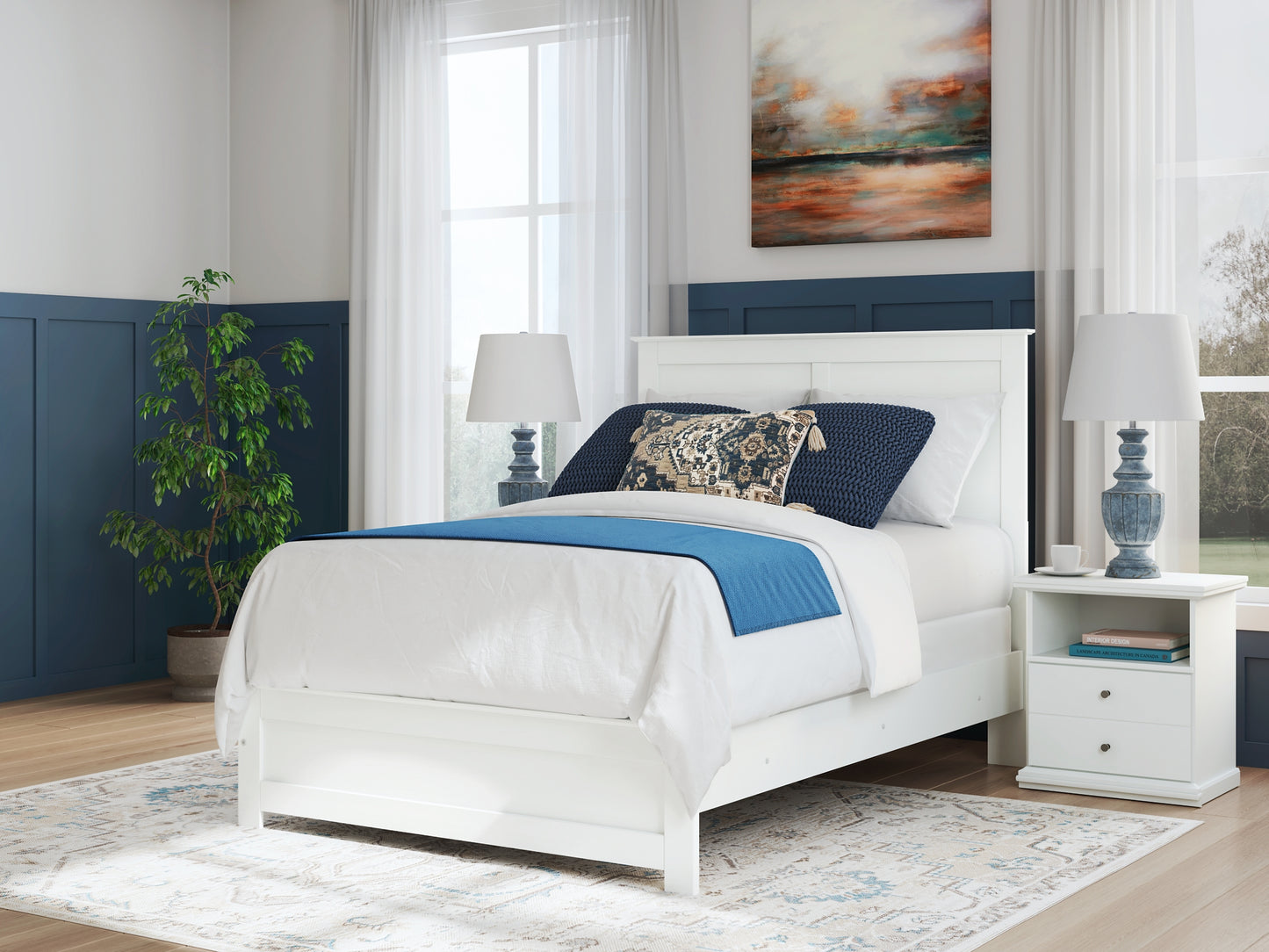 Bostwick Shoals Full Panel Bed, Dresser, Mirror and Nightstand