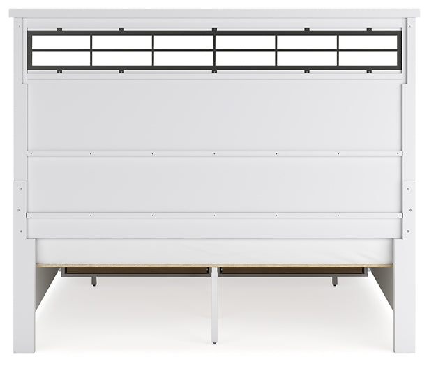 Ashbryn King Panel Storage Bed with Mirrored Dresser