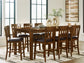 Ralene Counter Height Dining Table and 8 Barstools