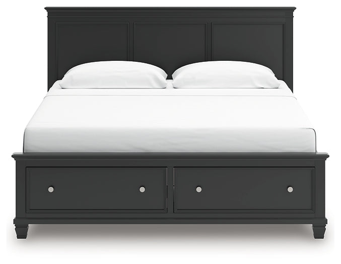 Lanolee King Panel Storage Bed, Dresser and Mirror