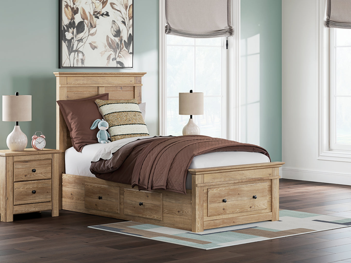 Makidern Twin Panel Storage Bed