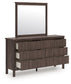 Pamytta Full Panel Bed, Dresser and Mirror