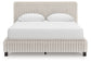 Zuraleus Queen Upholstered Bed, Dresser, Mirror and Nightstand