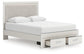Zuraleus Queen Upholstered Panel Platform Storage Bed, Dresser, Mirror and Nightstand