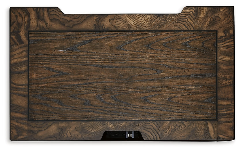 Maylee Queen Canopy Bed, Dresser, Mirror and Nightstand