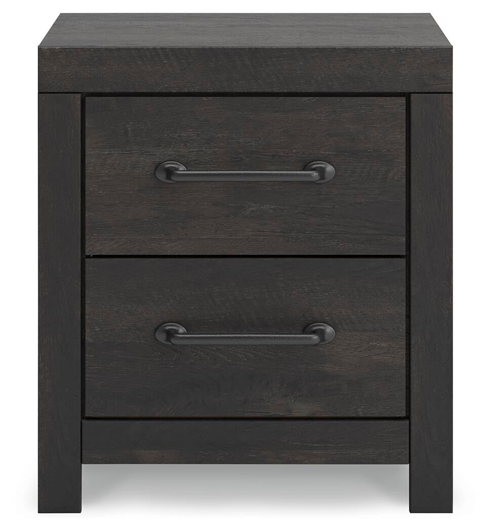 Delmorta Full Panel Storage Bed, Dresser, Mirror, Chest and Nightstand