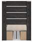 Delmorta Twin Panel Bed with Storage, Dresser, Mirror and Nightstand