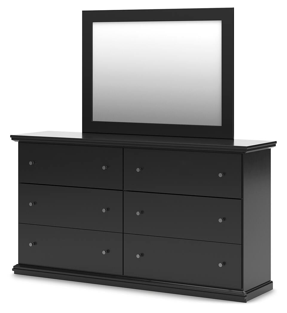 Maribel Full Panel Bed, Dresser, Mirror and Nightstand
