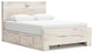 Lawroy Queen Panel Bed with Storage, Dresser, Mirror and Nightstand