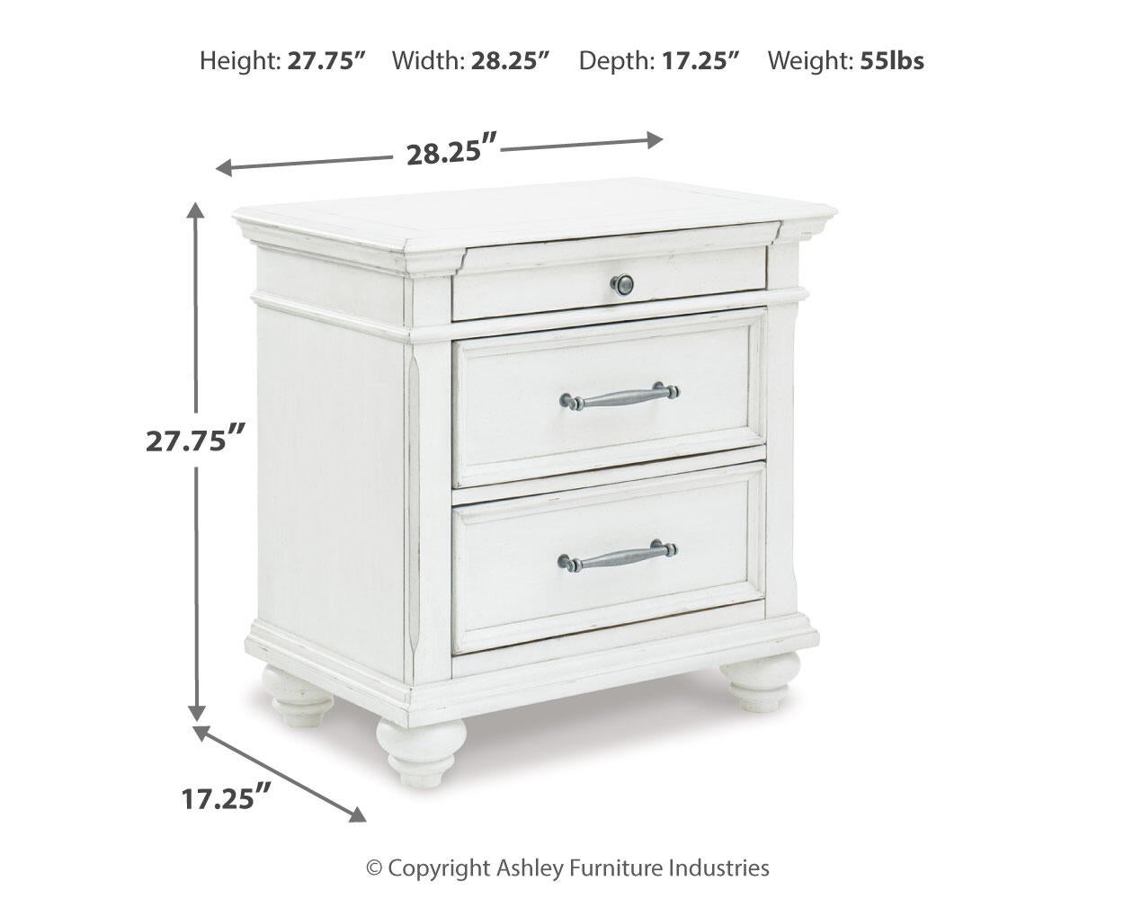 Kanwyn King Panel Bed with Mirrored Dresser, Chest and Nightstand