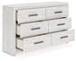 Cayboni Full Panel Bed with Mirrored Dresser
