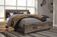 Derekson King Panel Bed with Mirrored Dresser, Chest and 2 Nightstands