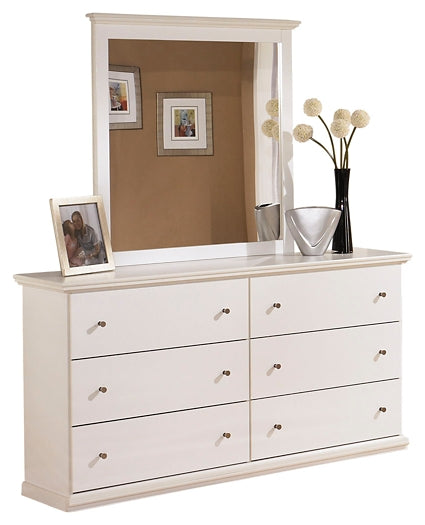 Bostwick Shoals Twin Panel Headboard with Mirrored Dresser and 2 Nightstands