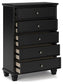 Lanolee Queen Panel Bed with Mirrored Dresser, Chest and 2 Nightstands