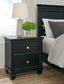 Lanolee Twin Panel Bed with Mirrored Dresser and 2 Nightstands