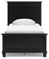 Lanolee Twin Panel Bed with Mirrored Dresser and 2 Nightstands